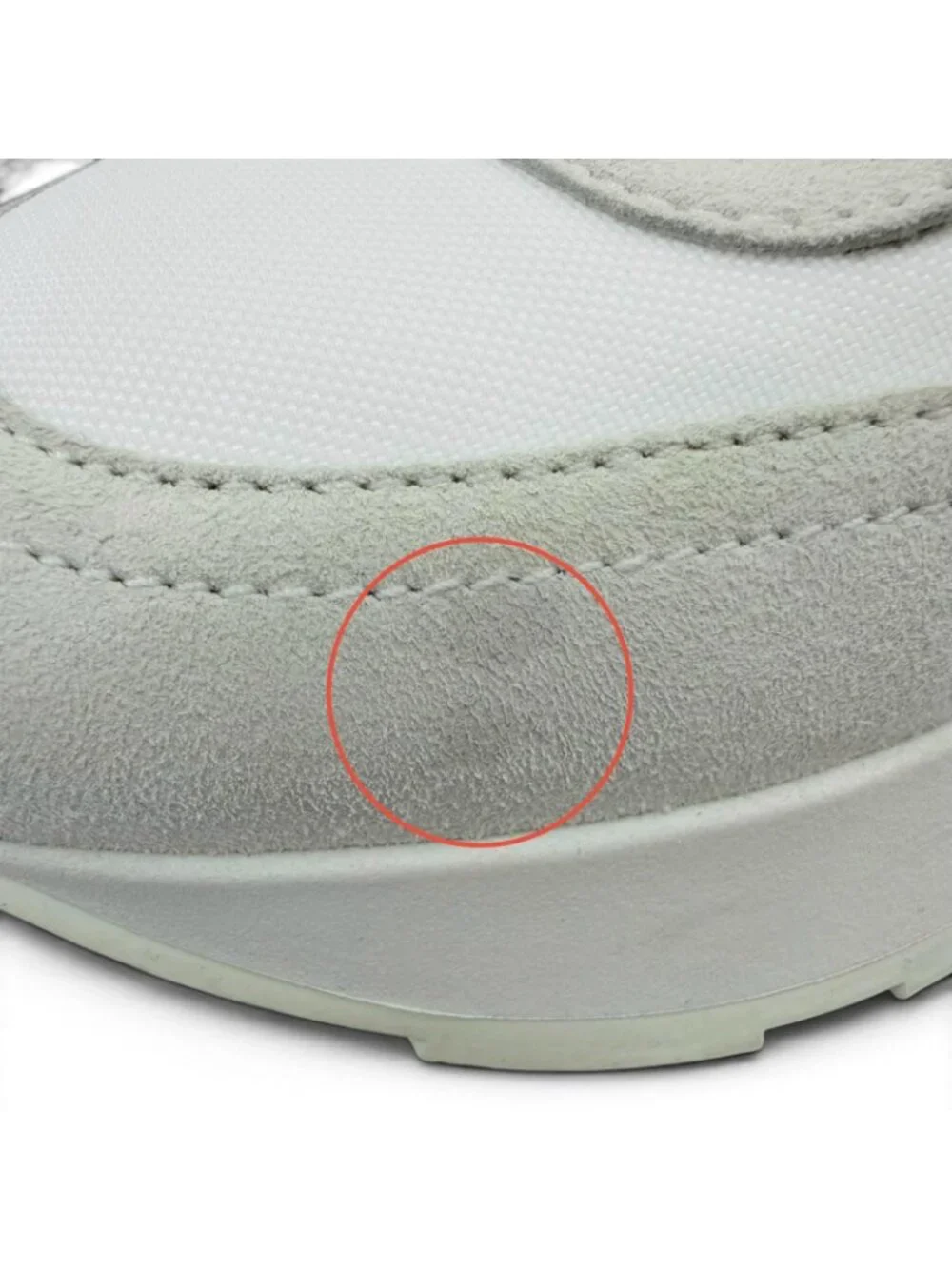 Hermes Drive Suede Leather Low-Top Sneakers White